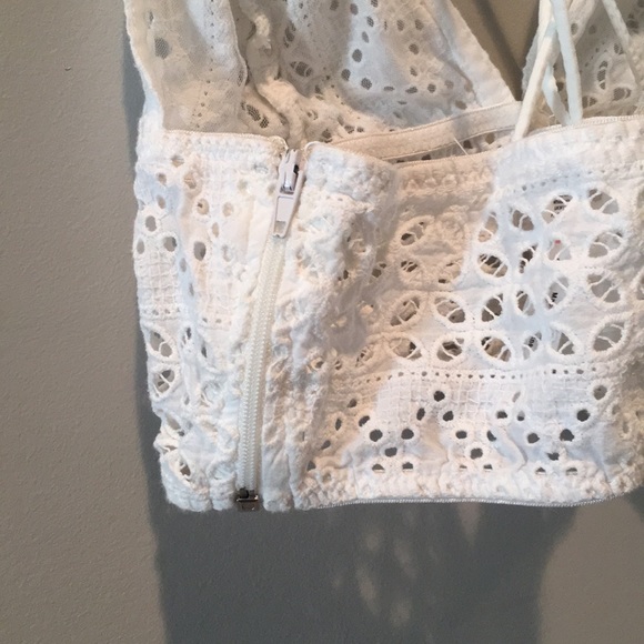 SOLD // White Eyelet Bralette - Picture 4 of 5